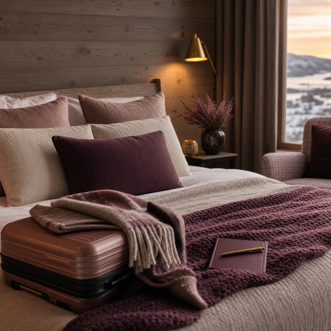 Cozy Nordic getaway room reward.